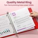 SUNEE 1 Inch Binders 3 Ring 6 Pack, Clear View Three Ring Binders PVC-Free (Fit 8.5x11 Inches) for School Binder or Office Binder Supplies, Classic 6 Colors