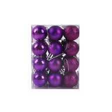 12 Packs Purple Christmas Ornaments 80mm/3.15"