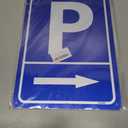 2-pack Parking Sign This Way to Parkinglot Aluminum Signage, Show Where to Park, Size 25 X 35 cm, Blue