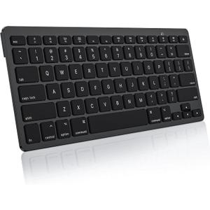 OMOTON Bluetooth Keyboard Compatible with Mac, Compact Wireless Keyboard Compatible with MacBook Pro/Air, iMac, Mac Mini/Pro Laptop and PC, Dark Black