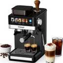 Espresso Machine with Grinder,20Bar Compact Espresso Maker with Steam Milk Frother,Coffee Maker for Home - Cappuccino Latte & Cold Brew Iced Coffee Maker & Americano, Gift for Women or Men