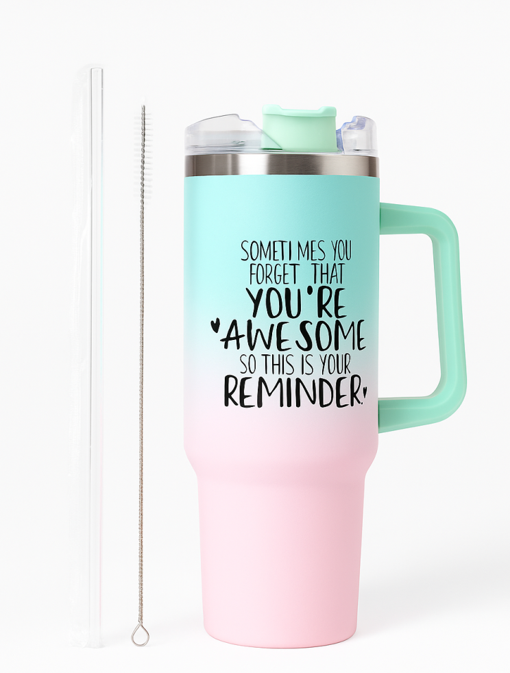 Inspirational Gifts for Women - Christmas Birthday Gifts for Women, Mom, Wife, Girlfriend, Her - Thank You Gifts, Appreciation Gifts for Boss, Coworker, Teacher - 40 oz Tumbler with Handle and Straw