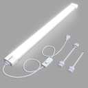 KUKUMAO Utility LED Shop Lights Fixture with Plug 4FT 5000K 36W 3600LM Linkable Waterproof Closet Light Under Cabinet Light Ceiling Tube Light for Garage Kitchen Bathroom Workbench and Office