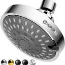 HOPOPRO 5-Mode High Pressure Shower Head - The Washington Post, NBC News, Today TV Show Recommended - High Flow Fixed Showerheads (4 Inch Chrome)