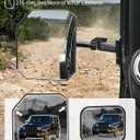 JOYTUTUS Mirrors Doors Off Compatible with 1997-2018 Wrangler TJ JK JKU Unlimited, 9" Extra Large HD Glass with 360 Adjustable Angle, Quick Release Base for Off-Road Mirrors
