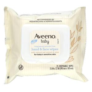 Aveeno Aveeno Baby Wipes 25 Count Sensitive (4in), 25 Count x 4 Pack