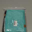 Unisex Kids Fleece-Lined Ribbed Thermal Knit Neck Warmer Gaiter | Dual Layer Winter Scarf Face Cover for Skiing Hiking (Black/Lake Blue)