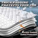 Hail Protector Car Cover SUV, Multi-Layer Cotton Padded Half Car Cover, Thickened Top Protection for Hail, Snow & Impact, Fits SUV L