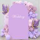 7.2ft Lavender Arch Cover - Purple Wedding Arch Backdrop Stand Cover for Baby Shower, Happy Birthday, Prom Decorations (4x7.2FT)