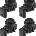 4 Pcs PDC Reverse Parking Assist Sensor Compatible for Dodge Durango 2018-2023 for Jeep Cherokee 2014-2018, Durable ABS Plastic Black Front Rear Bumper Parking Assist Sensor