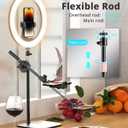 UBeesize 12" Desk Ring Light with Stand and Phone Holder, Overhead Phone Mount for Video Recording, Zoom Meeting, Live Streaming, Tiktok, YouTubeCompatible with iPhone, Android, Cameras