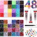 Kalolary 48000Pcs 48 Colors Jelly Rhinestones for Bedazzling and Diamond Art,3mm Resin Flatback Gems Bedazzler Kit with 3Pcs B7000 Glue Tweezers&Pick Up Pen for DIY Crafting Crafts Book Shoes Nail Art