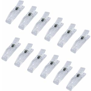 12 Clips for Pleated Paper Blinds Shades, Clear Plastic Blinds Clips for Window Temporary Window Blinds Shades Clips That Hold Curtains