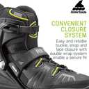 Rollerblade RB XL Men's Adult Fitness Inline Skate, Black and Lime, High Performance Inline Skates, 15