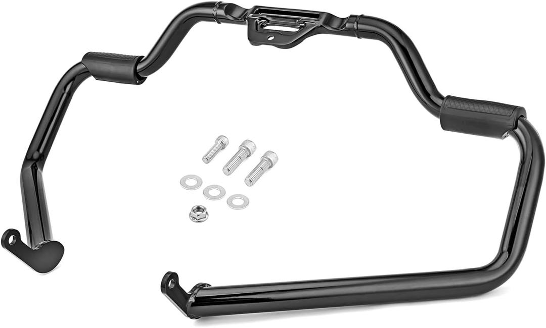 Mofun Engine Guard Frame Highway Crash Bar Compatible with Harley Softail Heritage Breakout Fat Boy Street Bob Deluxe Low Rider FXBR FXFB FLHC FXLR FLFB 2018-2025 Gloss Black