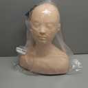Multi Function Makeup Practice Head, Silicone Skin Texture Facial Esthetics Mannequin for Cosmetology Students Salon Training And Wig Display Model Soft Head With Shoulders Pvc