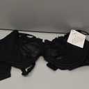 DOBREVA Women's Balconette Lace Bra See Through Demi Sheer Mesh Plus Size Underwire (Black,38DD)