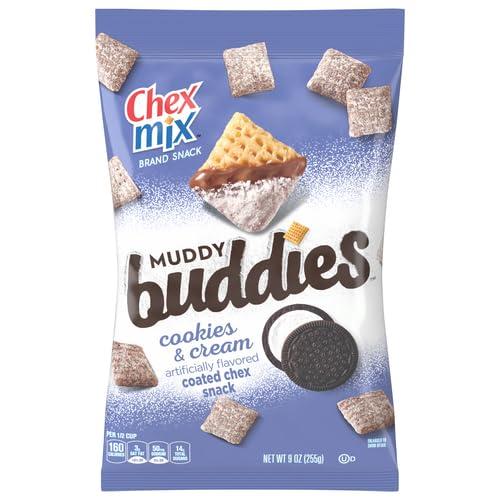 Chex Mix Muddy Buddies, OREO Cookies and Cream Snack Mix, 9 oz (9 Ounce (Pack of 1, BB: 08/28/2025)