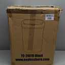 BestOffice | 13 Gallon Can with Lid | Automatic Touchless Garbage Can | Odor Control | Modern Oval Design | Easy to Clean | Plastic | Black | Fits Any Kitchen, Bathroom, Office or Home