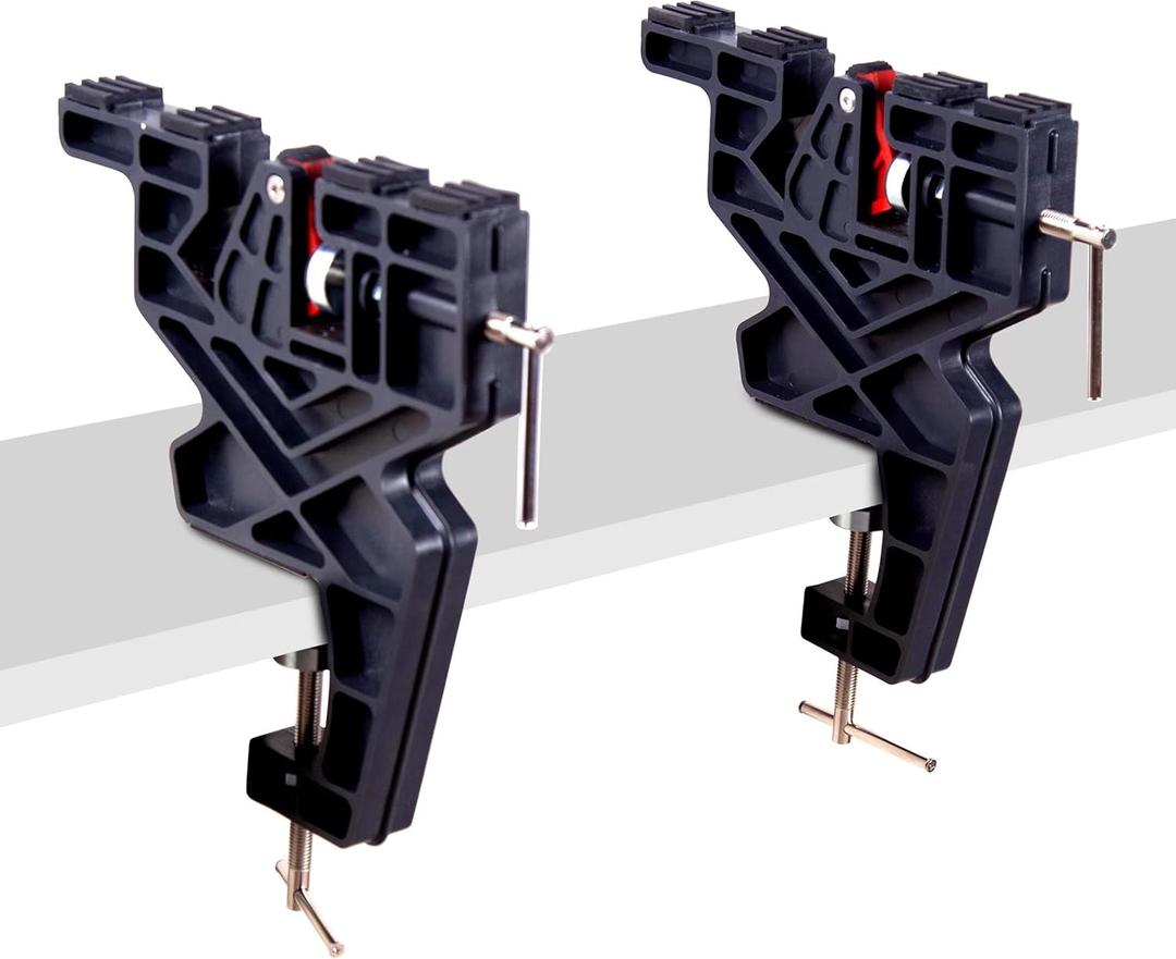 Ski and Snowboard Vice, No-Slip Vise Grips, Upgrade Adjustable Tuning and Waxing Ski Vice with Horizontal and Vertical Working Positions, Secure Board Grip Center Arm