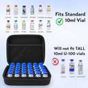SMYV Insulin Vial Holder Storage Case for Fridge, Peptide Case Fits Standard 10ml U-100 Vials, 30 Slots