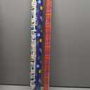 Hallmark Birthday Wrapping Paper Bundle with Cut Lines on Reverse (3-Pack: 55 sq. ft. ttl.) Bright and Holographic Prints and Patterns in Red, Blue, Yellow, White and More