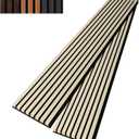 Art3dwallpanels Wood Slat Wall Panel, 108'' x 13'' Wood Panels for Wall 2 Pack 3D Soundproof Wall Panels, Large Acoustic Panels Sound Absorbing for Interior Ceiling and Wall Decor Noise Reduction,Oak