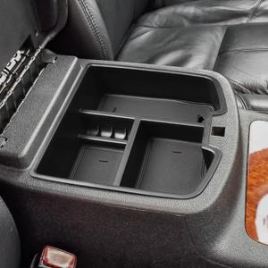 HGWEI Center Console Organizer Compatible with 2007-2014 Chevy Silverado GMC Sierra Avalanche Tahoe Suburban Yukon Yukon XL Accessories, Floor Mounted Center Console ONLY, Black Trim