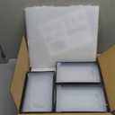 12 Pack XXX-Large Modular Clear Plastic Stackable Shoe Storage Organizer for Closet, Space Saving Versatile Sneaker Shoe Rack Containers Bins Holders, Portable Closet Organizers and Storage, Black