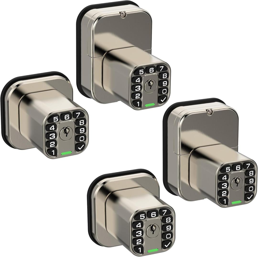 Richelock IU52 Double-Sided Keypad Door Lock, All-Weather, Fully Waterproof Keyless Entry with Dual-Sided Programmable Codes, Same Key Both Sides for Outdoor, Indoor, Gate & Fence