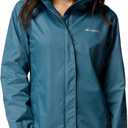 Columbia Women's Arcadia II Waterproof Rain Jacket, Everblue, 2X
