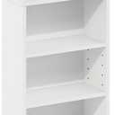 Furinno Jaya DVD Shelf, 8-Tier Tall Narrow CD Rack, Media Shelf with Adjustable Shelves, DVD Storage Cabinets for CD Blueray Game Disc, Easy Assembly, for Living Room, Home Office, White