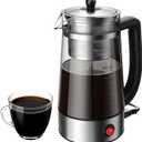 Percolator Coffee Pot Electric 10 Cup, Automatic Keep Warm, Stainless Steel Basket, Cool-Touch Handle