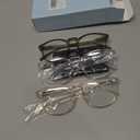 IBOANN Chic & Comfy Blue Light Glasses for Women - 3-Pack Round Frames, Screen-Ready Style with UV Protection Coating