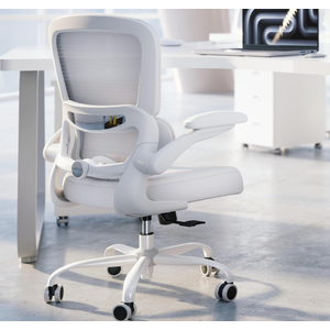 Ergonomic Office Chair with Lumbar Support - Adjustable Computer Desk Chairs(White)