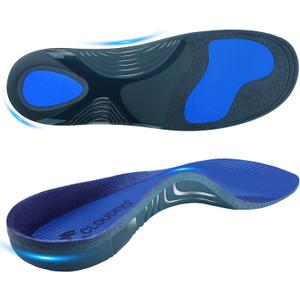 Cloudflo Plantar Fasciitis Insoles for Men Women,High Arch Support for Pain Relief,Shoe Inserts Orthotic for Flat Feet,Work Boot Insoles for Shock Absorbing Inserts (Fit for Standing All Day) DB-M