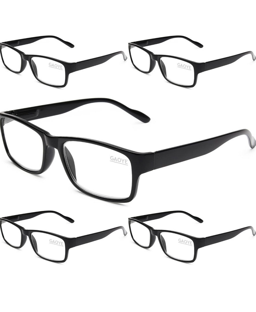 Gaoye Professional Reading Glasses for All Day - Computer Readers with Blue Light Protection - Value Pack, +0.75