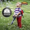 Kid Trax Bubble Leaf Blower Backpack - Bubble Machine, Toddler Outdoor Toys, Kids Leaf Blower, Kids Party Favors, Realistic Appearance, Easy to Use, Toddler Boy Toys and Girls, Ages 3+ and Above, RED