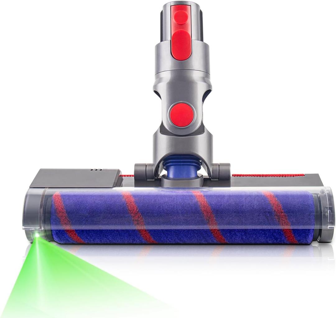 E.LUO Soft Roller Brush Head for Dyson V7 V8 V10 V11 V15 Cordless Stick Vacuum Cleaners Parts Hardwood Floor Attachment