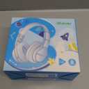 iClever BTH12 Kids Bluetooth Headphones,Colorful LED Lights,74/85dBA Safe Volume,85H Playtime,Bluetooth 5.2,Over Ear Wireless Headphone Built-in Mic for iPad/Tablet/Airplane, Deep Black