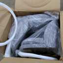 Counter Height Barstools 26 inch Upholstered Swivel Bar Stools with Back and Wood Legs for Kitchen Island,Set of 2,Dark Grey Fabric-Armless