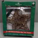 Kurt Adler UL1219/NAT 10 Light Indoor Rattan Natural Star Treetop, 10" tall