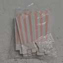 Crystallove 24pcs Striped Paper Popcorn Boxes for Party Favor Supplies (Pink)