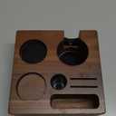 Walnut Espresso Tamping Station 54mm for Breville Machines Espresso Accessories Organizer Tamper Distributor Portafilter Holder and Multi Accessory Storage