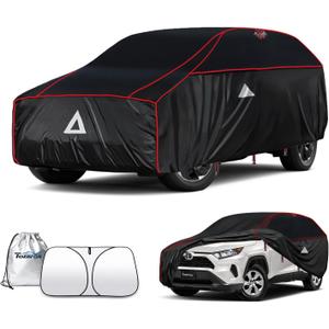Hail Protector Car Cover for SUV(Length:182"-190"),Waterproof All-Weather Outdoor Anti Hail Thick Multi-Layered EVA with Sun Visor&Storage Bag for RAV4, CRV, Q5, Equinox, Rogue etc