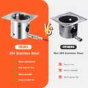 QuliMetal 304 Stainless Steel Fire Burn Pot & Hot Rod Ignitor Kit Replacement Parts for Traeger & Pit Boss Wood Pellet Grill Smoker, Durable Fire Pot with Ash Remover, Screws and Fuse, Easy Install