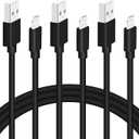 Black iPhone Charger Cable, 3-Pack 3FT MFi Certified Fast Charging Cord Data Sync Lightning to USB-A Cable Compatible with iPhone14/13/12/ Mini/Pro/Max/ 11/ XS/XR/SE/ 8/7/ 6/ Plus/iPad/AirPods