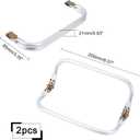 PH PandaHall 2pcs 8 inch U-Shaped Bag Handle Inner Kiss Clasp Lock Aluminum Purse Frame Handle Purse Bag Frame Tubular Frame Hardware Replacements for Makeup Bags Clutch Crafts DIY Projects