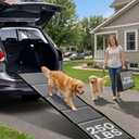 15.2LBS Dog Ramp for Large Dogs, 71" & 20" Wide Telescoping Dog Car Ramp