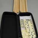 BATURU Double 6 Dominos Set for Adults with 28 Tiles, Durable Dominoes Game Set with 4 Racks and Carry Case, Fun Dominos for Kids, Family Games Night, Travel Games